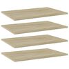 vidaXL Kirjahyllytasot 4 kpl Sonoma tammi 60x40x1,5 cm tekninen puu