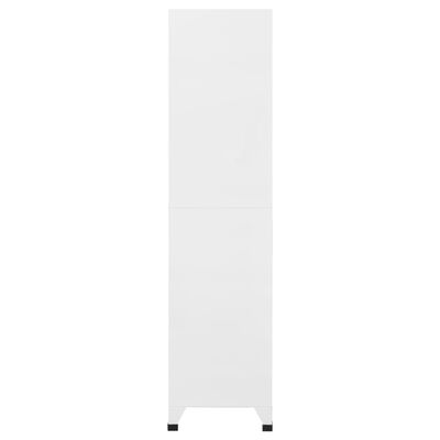 vidaXL Pukukaappi valkoinen 90x45x180 cm teräs