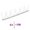 vidaXL 5-Riviset ruostumaton ter&auml;s lintu- & kyyhkyspiikit 6-sarja 3 m