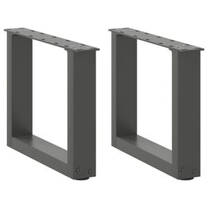 vidaXL Sohvap&ouml;yd&auml;n jalat U-muotoiset 2 kpl antrasiitti 40x(30-31) cm ter&auml;s