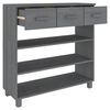 vidaXL Konsolipöytä HAMAR tummanharmaa 90x35x90 cm täysi mänty