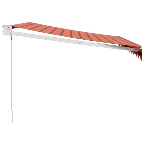 vidaXL Sis&auml;&auml;nkelattava markiisi oranssiruskea 3x2,5 m kangas/alumiini