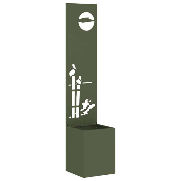 vidaXL Puutarhan yksityisyyden verho Oliivinvihreä 32 x 140 cm