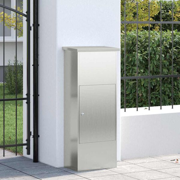 vidaXL Pakettipostilaatikko s&auml;ilytystilassa Musta 44,5 x 29 x 110,5 cm