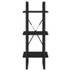 vidaXL 3-tasoinen kirjahylly musta 40x30x105 cm t&auml;ysi m&auml;nty