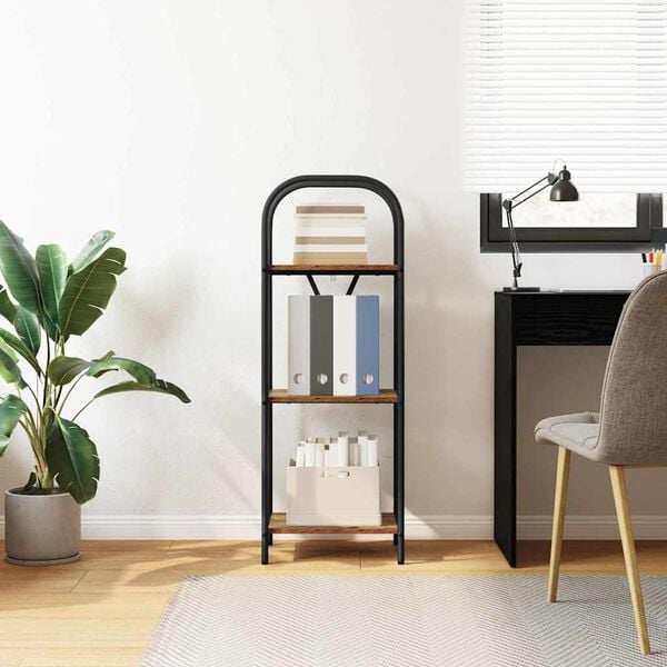 vidaXL Kirjahylly Vanha puu 40 x 30 x 109 cm Tekninen puu