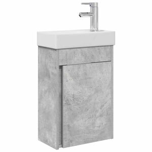 vidaXL Kylpyhuoneen kaappi hanalla Betoninharmaa 40,5 x 22,5 x 62 cm