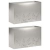vidaXL Puutarha ruukku 2 kpl Hopea 80 x 30 x 49 cm Ruostumaton ter&auml;s