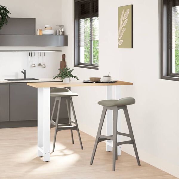 vidaXL Baarip&ouml;yd&auml;n jalat, valkoinen, 2 kpl, 40 x (100-101) cm, ter&auml;s