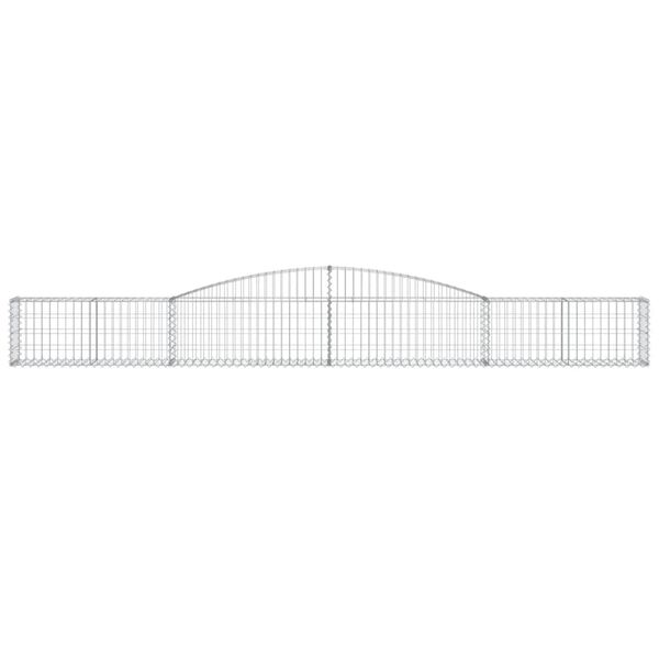 vidaXL Kaarevat kivikorit 6 kpl 400x30x40/60 cm galvanoitu rauta