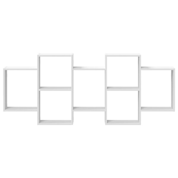 vidaXL Sein&auml;hylly valkoinen 159x18x65 cm lastulevy