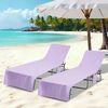 vidaXL Aurinkotuoli Pyyhkeet 2 pcs Violetti 210 x 75 cm