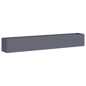 vidaXL Kukkalaatikko antrasiitti 280x40x40 cm kylm&auml;valssattu ter&auml;s