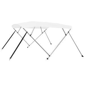 vidaXL 4-kaarinen bimini-kate valkoinen 243x180x137 cm