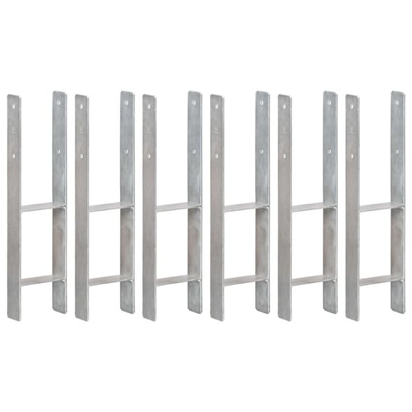 vidaXL Aita-ankkurit 6 kpl hopea 14x6x60 cm galvanoitu teräs