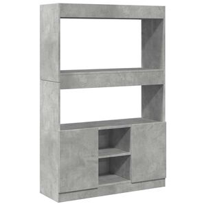 vidaXL Kaappi betoninharmaa 92x33x140 cm tekninen puu