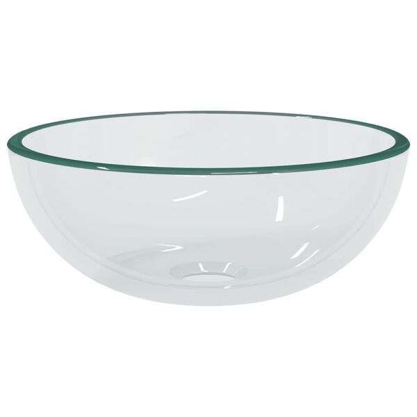 vidaXL Pesuallas karkaistu lasi 30x12 cm l&auml;pikuultava