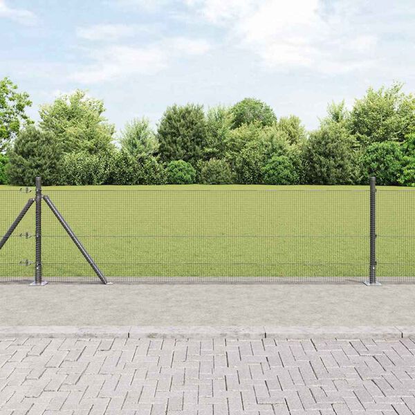 vidaXL Aitalatu Harmaa 10 x 0,4 m (12 x 12 mm verkko) Ter&auml;s ja PVC