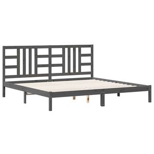 vidaXL S&auml;ngynrunko harmaa t&auml;ysi puu 200x200 cm