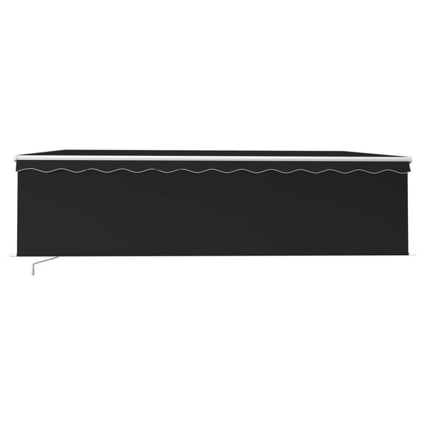 vidaXL Manuaalisesti kelattava markiisi verhoilla 5x3 m antrasiitti