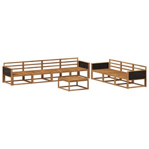 vidaXL Ulkosohvakokoelma 8 pcs Luonnollinen Tihe&auml; akasiapuu