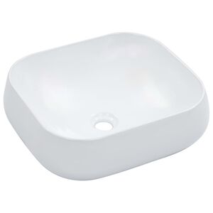 vidaXL Pesuallas 44,5x39,5x14,5 cm keraaminen valkoinen