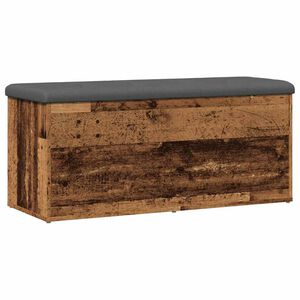 vidaXL S&auml;ilytyspenkki vanhaa puuta 102x42x45 cm lastulevy
