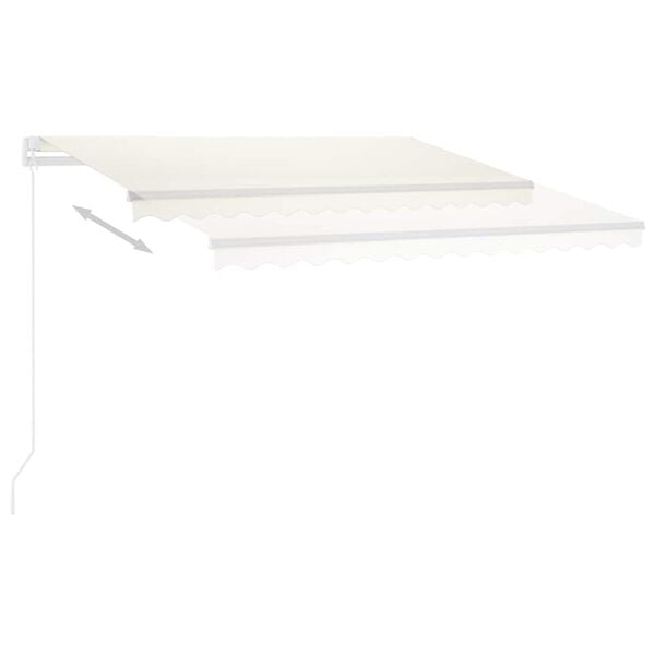 vidaXL Sis&auml;&auml;nkelattava markiisi LED/tuulisensori 300x250cm kerma