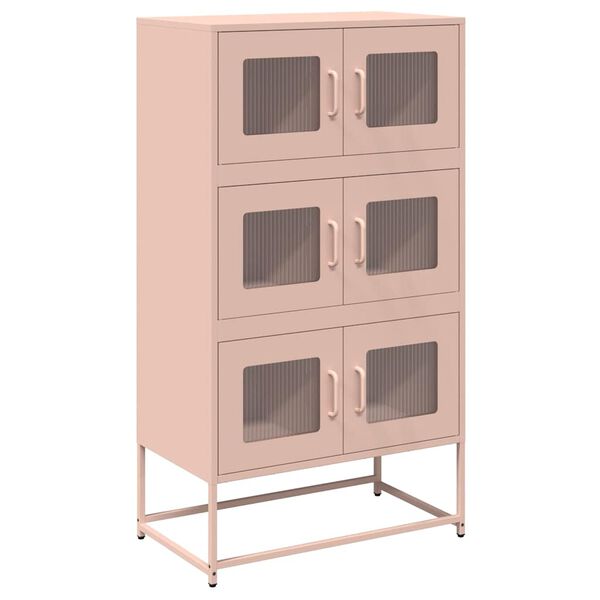 vidaXL Highboard Pinkki 68x39x123 cm Teräs
