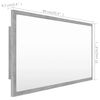 vidaXL LED-kylpyhuonepeili betoninharmaa 90x8,5x37 cm akryyli