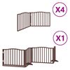vidaXL Koiraportti kokoontaittuva 12 paneelia ruskea 960 cm poppelipuu