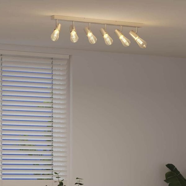 vidaXL Kattospotti valokeiloilla Nikkeli 73 x 6,5 x 11,5 cm Metalli