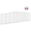vidaXL Kaarevat kivikorit 8 kpl 400x30x100/120 cm galvanoitu rauta