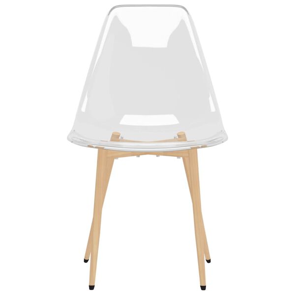 vidaXL Ruokatuolit 4 kpl läpinäkyvä PET