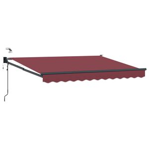 vidaXL S&auml;hk&ouml;k&auml;ytt&ouml;inen Vedett&auml;v&auml; Varjo Burgundi Punainen 2,5 x 2 m