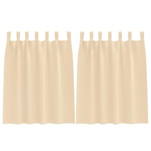 vidaXL Piment&auml;v&auml; verho renkailla 2 kpl Kerma 140 x 140 cm Polyesteri