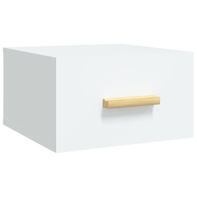vidaXL Seinäkiinnitettävät yöpöydät 2 kpl valkoinen 35x35x20 cm