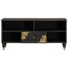 vidaXL TV-kaappi hyllyllä Musta 100 x 33 x 46 cm Kiinteä mango puu