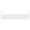 vidaXL Lasten sängynrunko laatikoilla valkoinen 80x160 cm täysi mänty