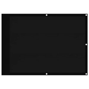 vidaXL Parvekesuoja musta 75x700 cm 100% polyesteri Oxford kangas