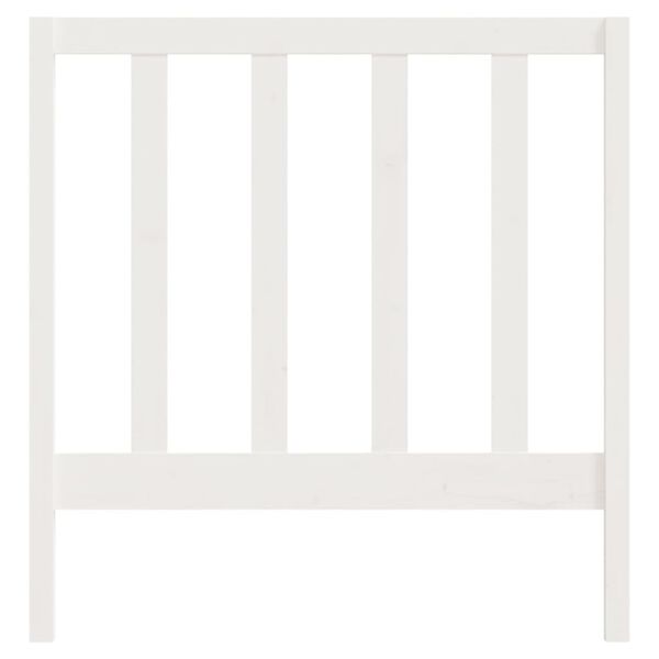 vidaXL Sängynpääty valkoinen 96x4x100 cm täysi mänty