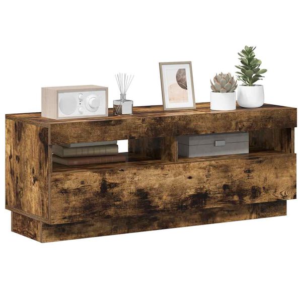 vidaXL TV-taso LED-valoilla savutammi 100x35x40 cm