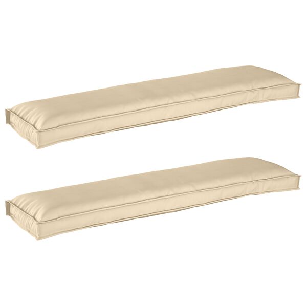 vidaXL Palletin tyynykokoelma 2 pcs Beige 150 x 40 x 8 cm