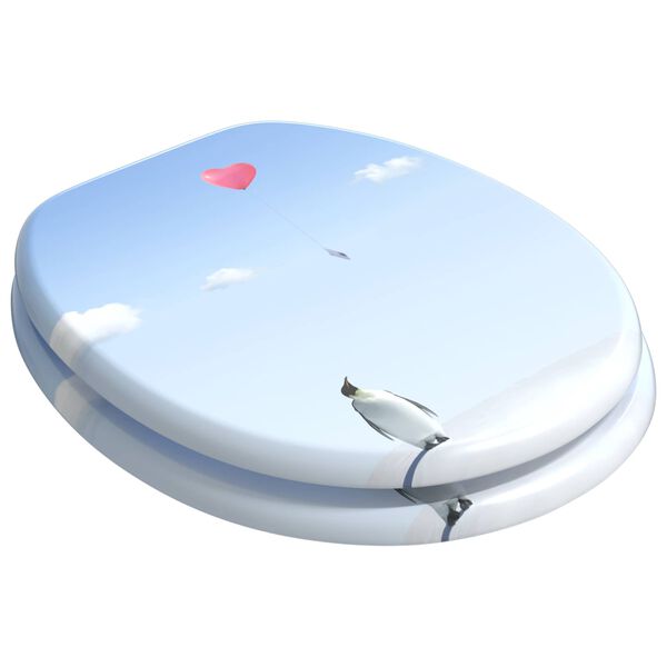 vidaXL WC-istuin Sininen 44 x 38 cm MDF-levy