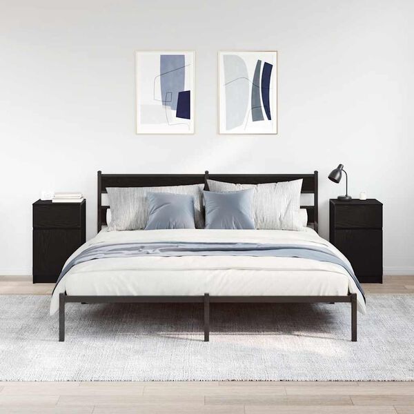 vidaXL Y&ouml;p&ouml;yd&auml;t 2 kpl musta 39x35x65 cm tekninen puu