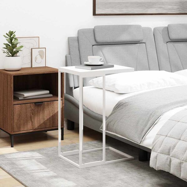 vidaXL Sivup&ouml;yt&auml; valkoinen 40x30x59 cm tekninen puu