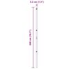 vidaXL Aidan pylväät 7 pcs Hopea Ø32mm 200 cm Galvanoitu teräs