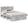 vidaXL S&auml;ngyn runko Betonin harmaa 5FT King Size Massiivinen m&auml;nty