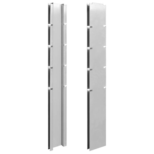 vidaXL Aitatolpat 20 kpl hopea 140 cm galvanoitu ter&auml;s