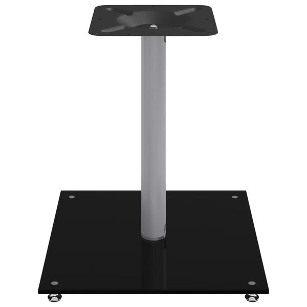 vidaXL Kaiutinjalustat 2 kpl karkaistu lasi 1 pilari musta ja hopea